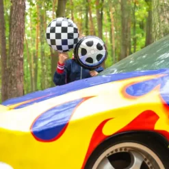 Balon foliowy okrągły Racing Car Flaga w szachownicę
