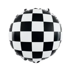 Balon foliowy okrągły Racing Car Flaga w szachownicę