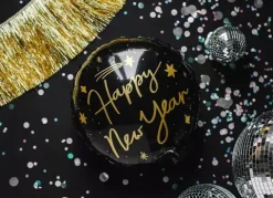 Balon foliowy okrągły sylwestrowy Happy New Year 45 cm