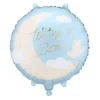 Balon foliowy okrągły Witaj w domu 35 cm niebieski