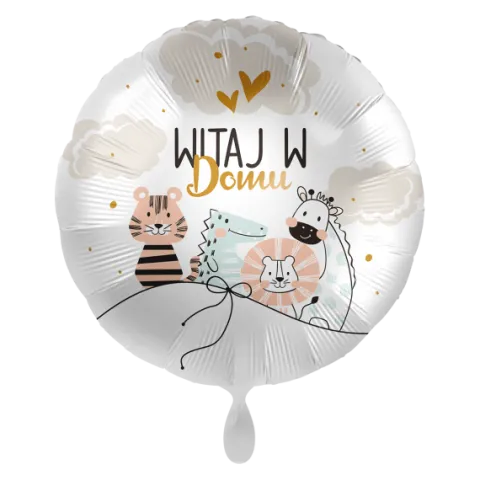 Balon foliowy okrągły Witaj w domu 18 cali