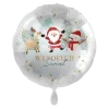 Balon foliowy okrągły ZIMA Wesołych Świąt 43 cm
