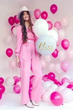 Balon foliowy okrągły złoty napis Bride wieczór panieński 18 cali