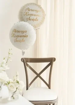 Balon foliowy Pierwsza Komunia Święta okrągły 35 cm