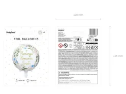 Balon foliowy Pierwsza Komunia Święta okrągły 45 cm