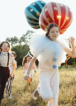 Balon foliowy Piłka w gwiazdki zielona Cyrk 75 cm