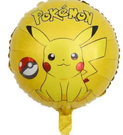 Balon foliowy POKEMON Pikachu okrągły 18 cali/ żółty