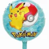 Balon foliowy POKEMON Pikachu okrągły 18 cali niebieski