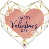 Balon foliowy serce geometryczny Happy Valentines Day 29 cali 73 cm
