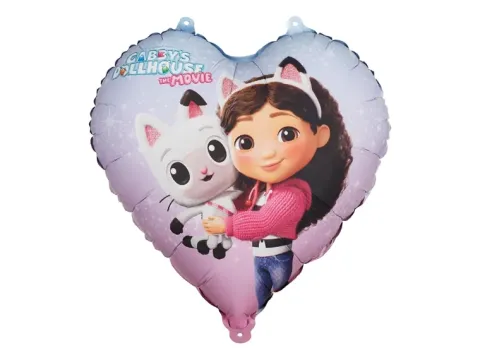 Balon foliowy serce Koci Domek Gabi 35 cm