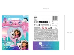 Balon foliowy serce Koci Domek Gabi 35 cm
