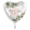 Balon foliowy serce Ślubny Mąż & Żona 18 cali