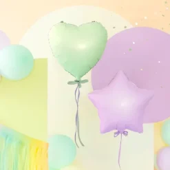 Balon foliowy serce satynowe matowe 18 cali miętowe