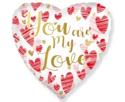 Balon foliowy serce You are My Love WALENTYNKI 18 cali