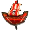 Balon foliowy statek piracki czerwony 70 x 75 cm
