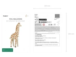 Balon foliowy stojący Żyrafa Zoo Safari 49x114 cm
