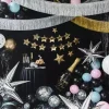Balon foliowy Szampan czarny na Sylwestra butelka Happy New Year 39,5x98 cm