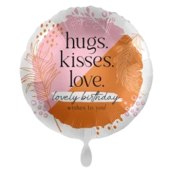 Balon foliowy Urodzinowy hugs kisses love 18 cali