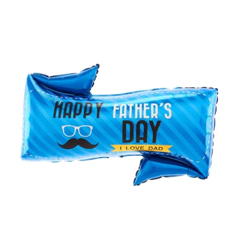 Balon foliowy wstęga Dzień Ojca Happy Father's Day 85 x 66 cm