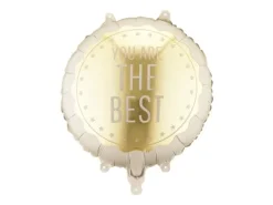 Balon foliowy You Are The Best okrągły kremowy 35 cm