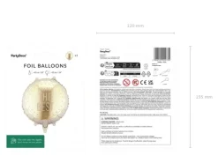 Balon foliowy You Are The Best okrągły kremowy 35 cm