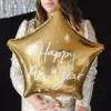 Balon foliowy ZŁOTY gwiazdka Happy New Year SYLWESTER 19"