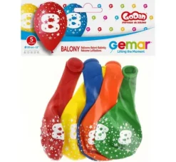 Balon Gemar 12 cali 1 sztuka cyfra 8