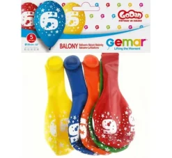 Balon Gemar 12 cali 1 sztuka cyfra 6