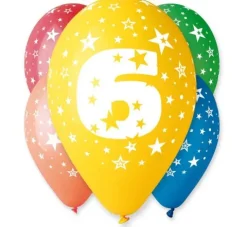Balon Gemar 12 cali 1 sztuka cyfra 6