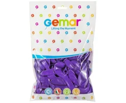Balon Gemar jednokolorowy 12 cali 100 szt. purpurowy