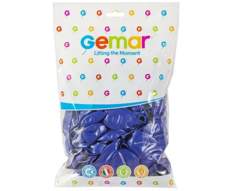 Balon Gemar jednokolorowy 12 cali 100 szt. granatowy