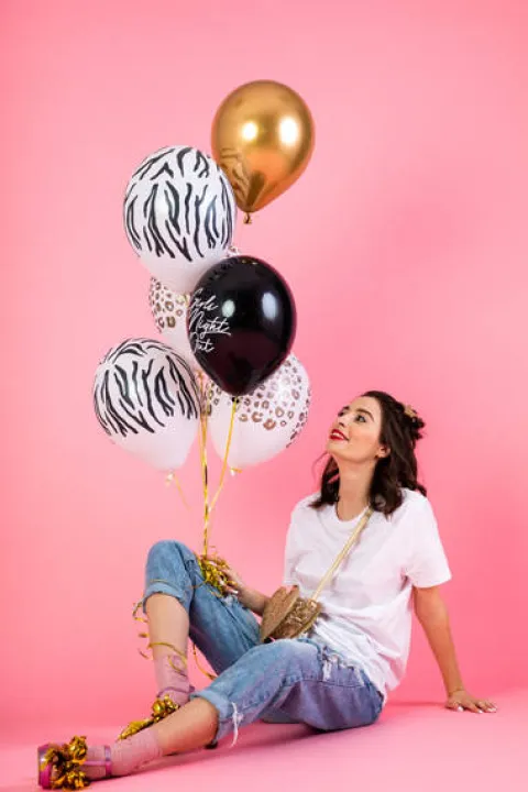 Balon gumowy Cętki złote 30 cm 1 szt.