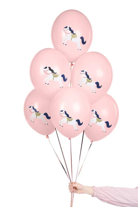 Balon gumowy KOŃ KONIK Pastel Pink 12 cali 1 szt.