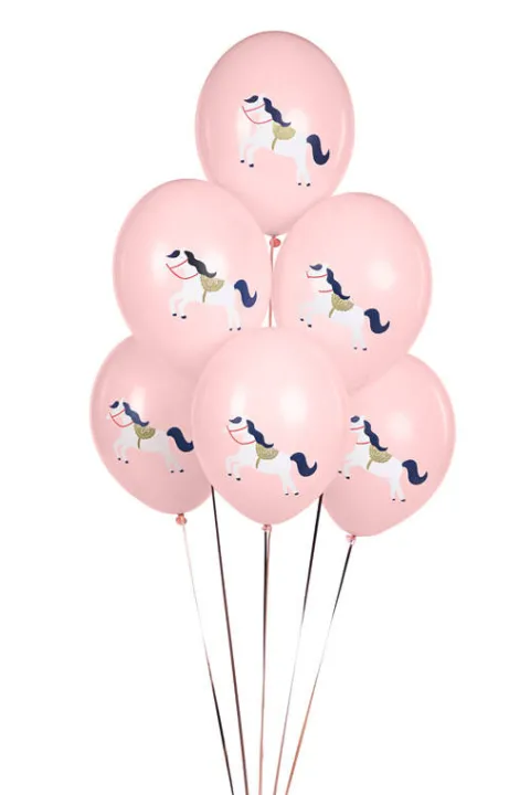 Balon gumowy KOŃ KONIK Pastel Pink 12 cali 1 szt.