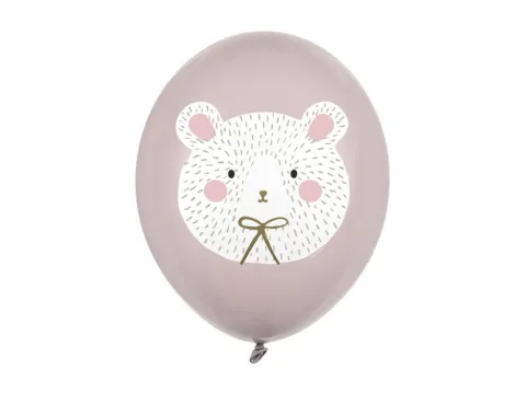 Balon gumowy MIŚ POLARNY Pastel Grey 12 cali 1 szt
