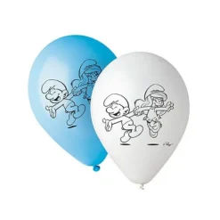 Balon gumowy Smerfy biały i niebieski 30 cm zestaw 10 szt.