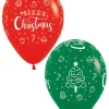 Balon gumowy świąteczny Merry Christmas Sempertex 12 cali 1 szt.