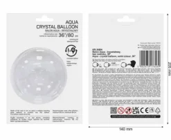 Balon kula Bubble Deco Aqua Crystal transparentny 36"