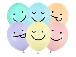 Balon lateksowy pastelowy Buźka 1 sztuka 12 cali 30 cm mix wzorów