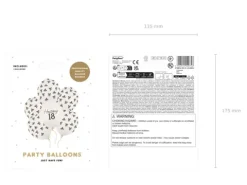 Balon lateksowy pastelowy Happy 18 1 sztuka 12 cali 30 cm Pastel Off-white z nadrukiem