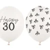 Balon lateksowy pastelowy Happy 30 1 sztuka 12 cali 30 cm Pastel Off-white z nadrukiem