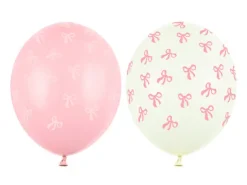 Balon lateksowy pastelowy Kokardki 1 sztuka 12 cali 30 cm mix wzorów