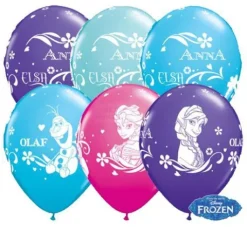 Balon Qualatex 11 cali Anna, Elsa i Olaf 1 szt