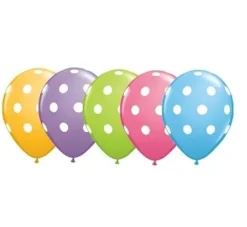 Balon Qualatex 11 cali Grochy pastel 1 szt