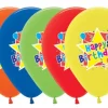 Balon Sempertex Happy Birthday Gwiazdka 12'' 1 sztuka Czerwony