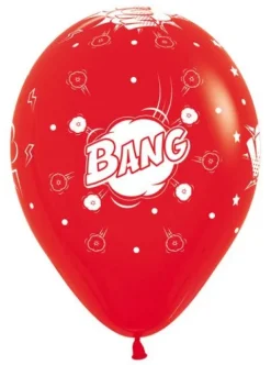 Balon Sempertex Komiks 12'' 1 szt. Czerwony