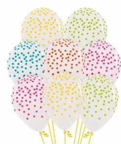 Balon Sempertex Konfetti Pomarańczowe 1szt