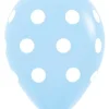Balon Sempertex Niebieski w białe Kropki 12'' 1 szt