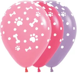 Balon Sempertex Paw Prints GIRL psie łapki 12 cali 1 szt. mix