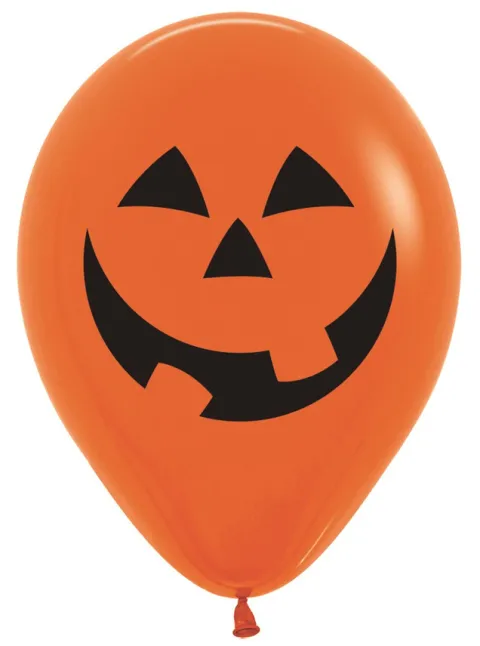 Balon Sempertex pomarańczowy Halloween dynia 12 cali 1 szt. mix